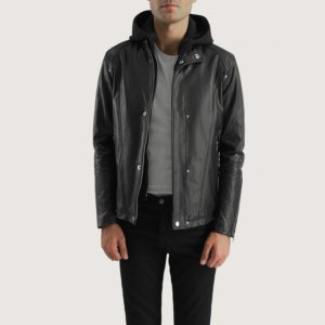 Ionic Black Leather Jacket